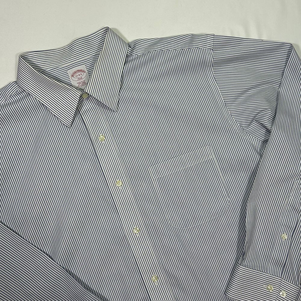 Brooks Brothers‎ Pinstripe Button-Down Dress Shirt Professional Mens 17-4/5